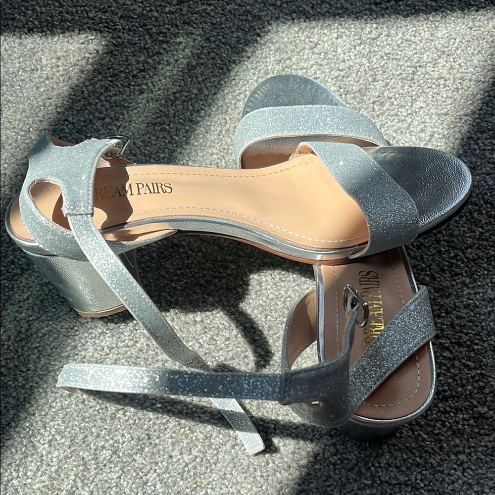 Dream Pairs Silver Elegant Heels